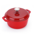 classic style cast iron enamel casserole with custom knob